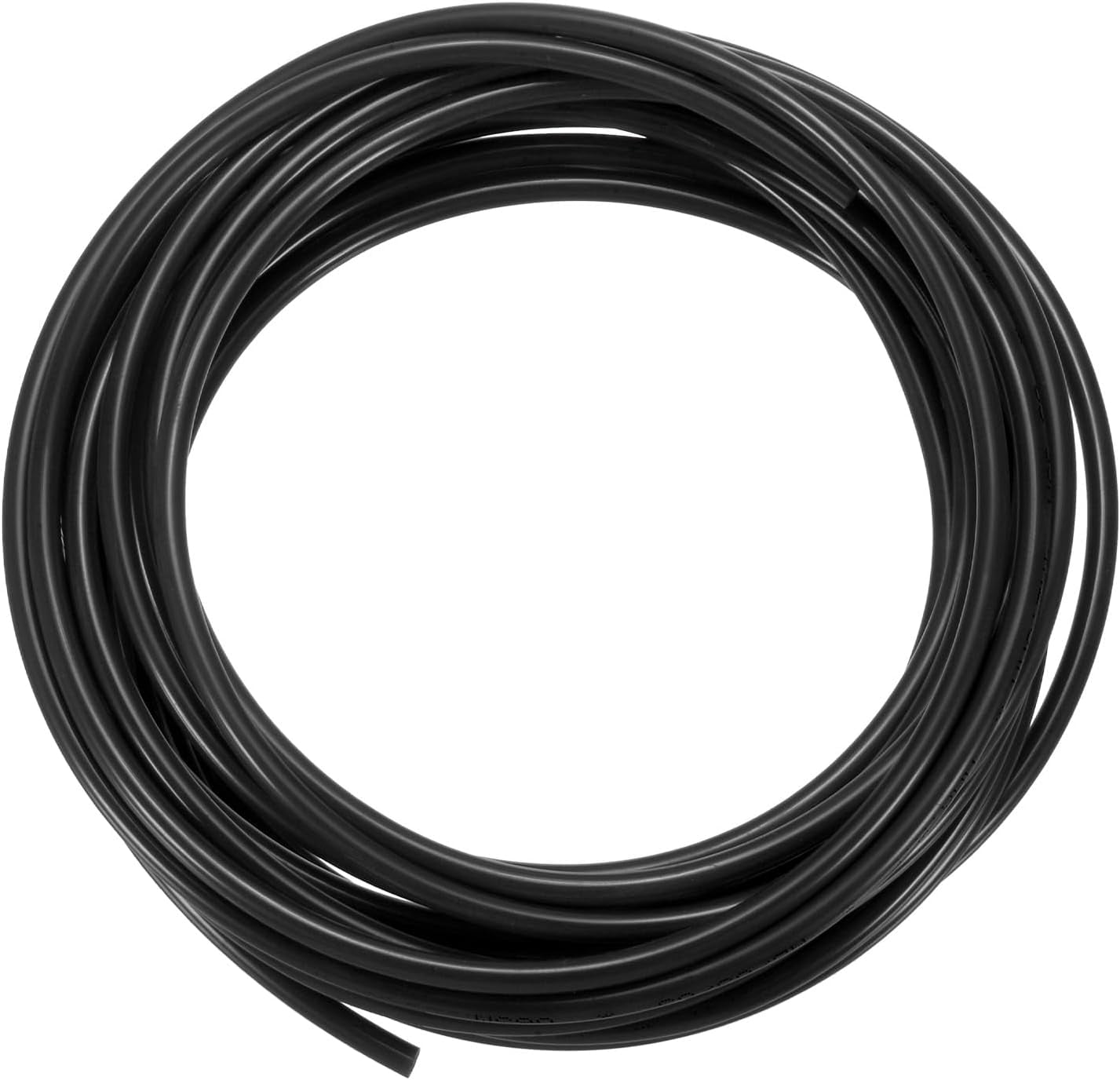 MKEUDQ-Pneumatic Tubing Pipe Pu Hose 4mm OD x 2.5mm ID 5 Meters(16.4 FT) Air Compressor PU Polyurethane Line Hose Tube for Air Compressor Water Fluid Transfer, Black