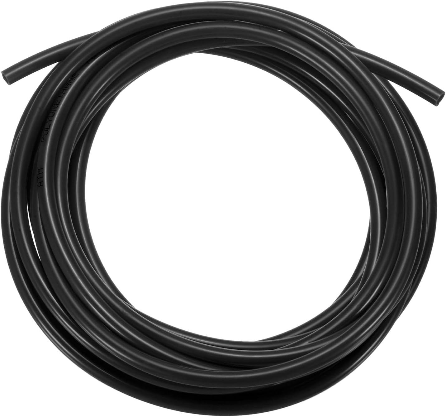 MKEUDQ-Pneumatic Tubing Pipe Pu Hose 6mm OD x 4mm ID 5 Meters(16.4 FT) Air Compressor PU Polyurethane Line Hose Tube for Air Compressor Water Fluid Transfer, Black