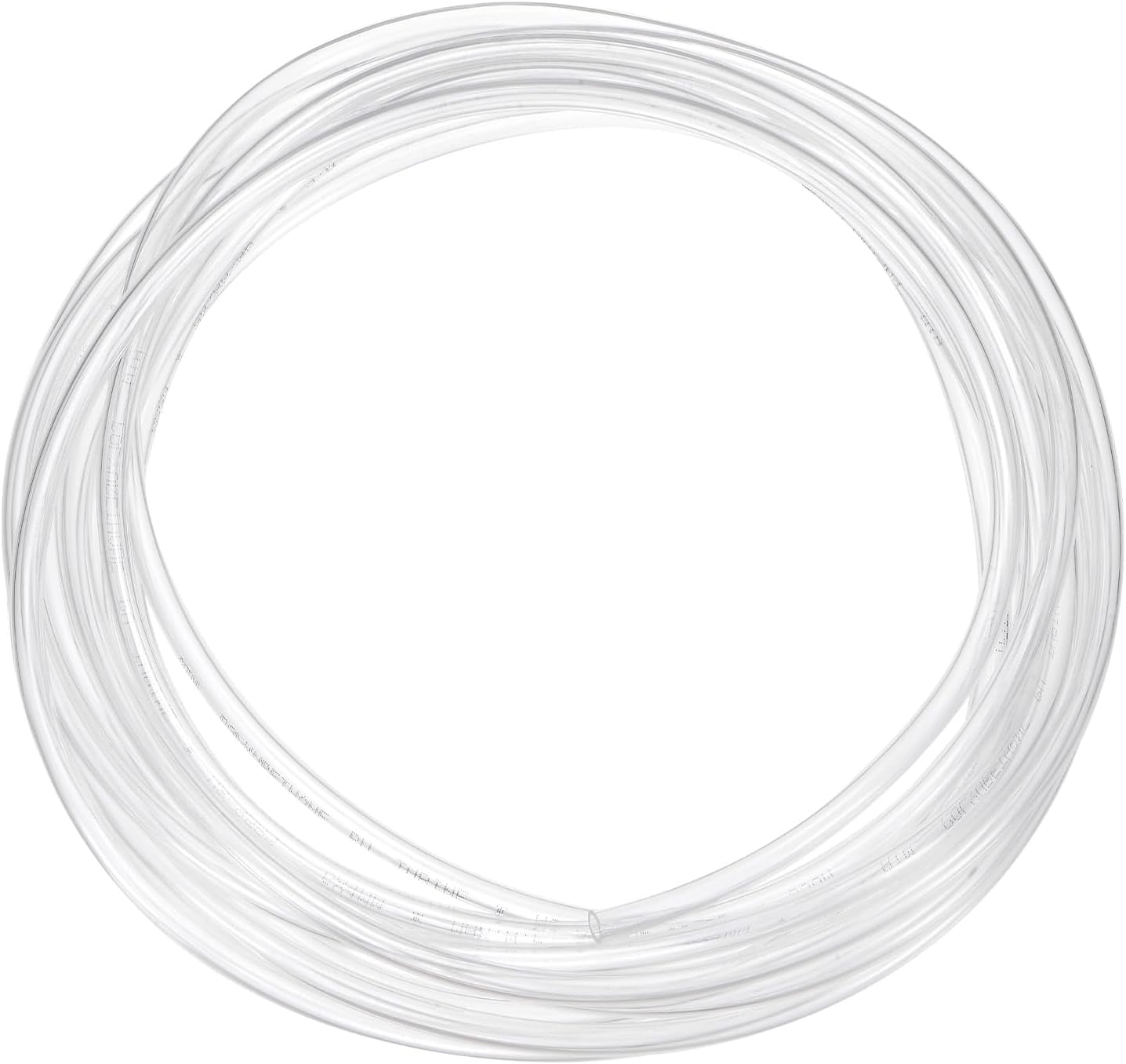 MKEUDQ-Pneumatic Tubing Pipe Pu Hose 6mm OD x 4mm ID 5 Meters(16.4 FT) Air Compressor PU Polyurethane Line Hose Tube for Air Compressor Water Fluid Transfer, Clear