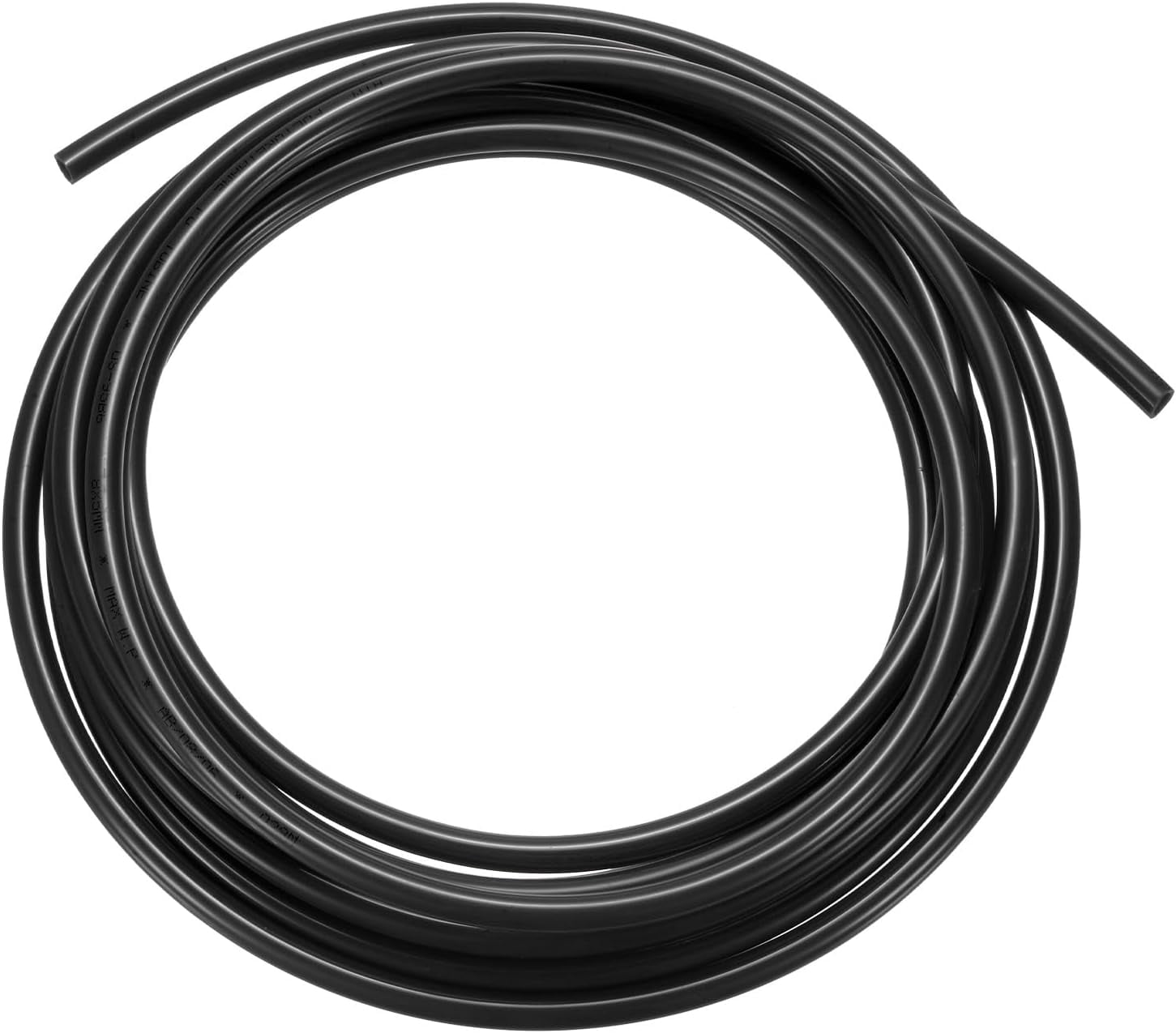 MKEUDQ-Pneumatic Tubing Pipe Pu Hose 8mm OD x 5mm ID 5 Meters(16.4 FT) Air Compressor PU Polyurethane Line Hose Tube for Air Compressor Water Fluid Transfer, Black