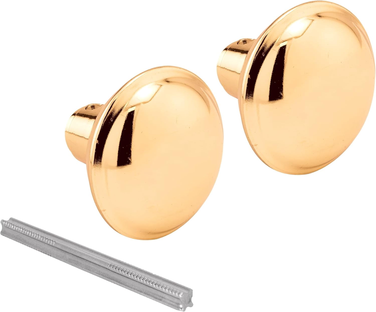 MKEUDQ-Prime-Line E 2280 Solid Brass Vintage Door Knob Spindle Set, 2-1/4 In. Outside Diameter, Brass (Single Pack)