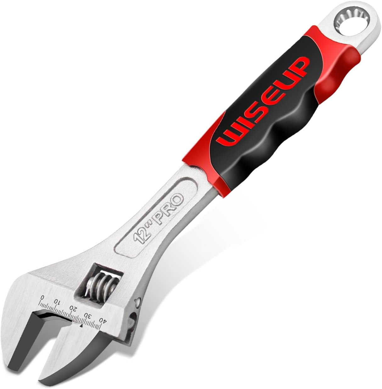 MKEUDQ-Professional Adjustable Wrench 12 Inch Cr-V Forged Industrial Grade Hand Tools Wrench Set With Anti-Slip Grip Large Adjustable Wrenches