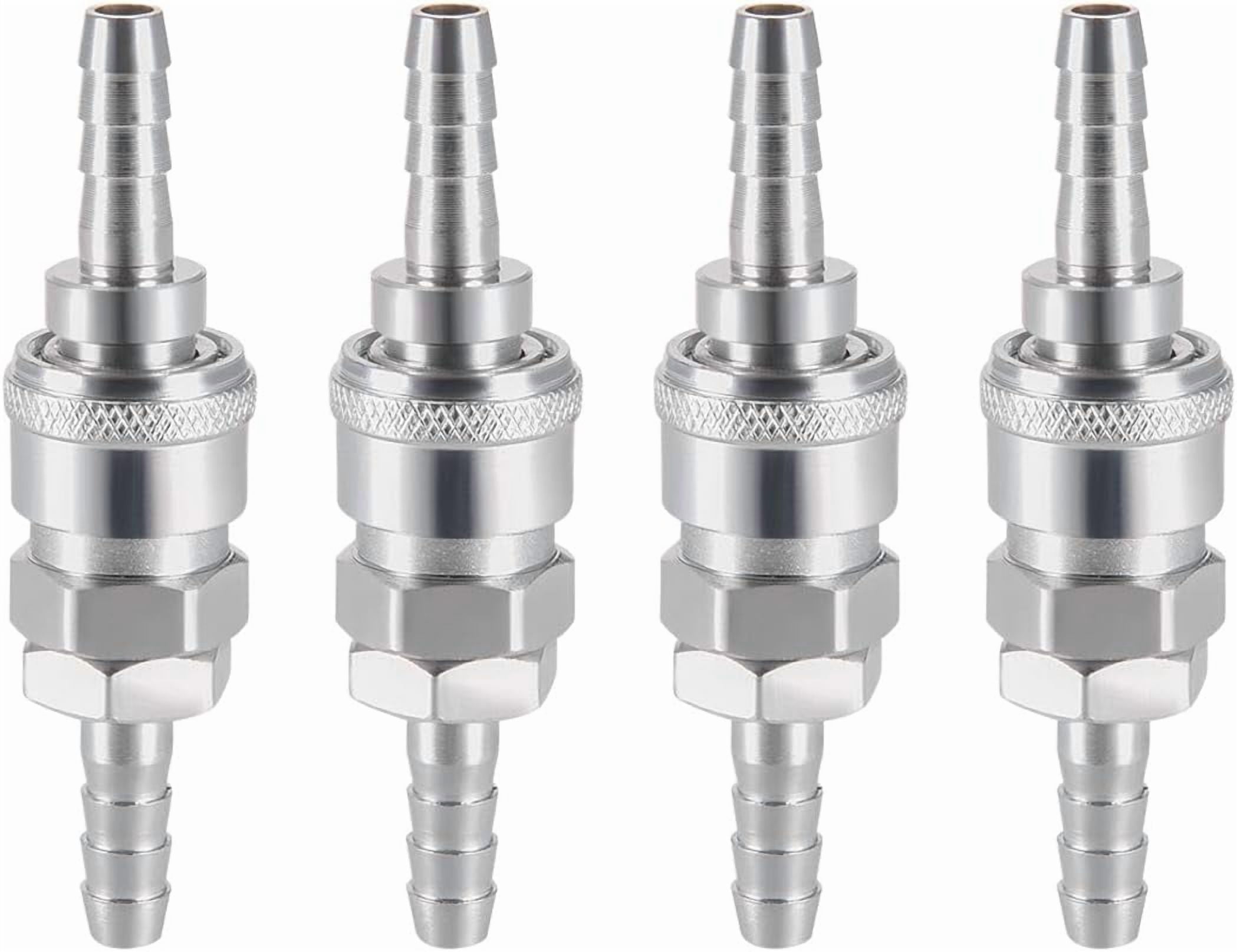 MKEUDQ-Quick Disconnect Set, 8mm Barb Hose, Air Compressor Hose Fitting, 4 Set