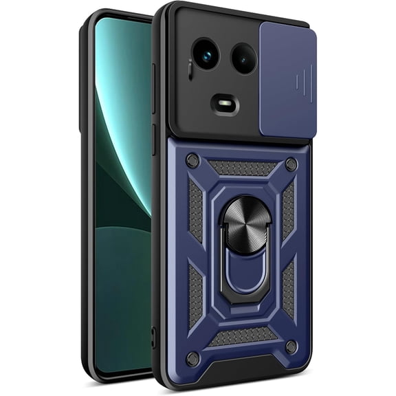 MKEUDQ-Realme 11x/11 5G Case with Slide Camera Lens Cover - Compatible with Narzo 60x, Blue