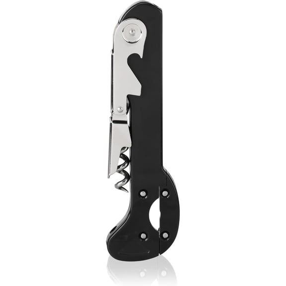 MKEUDQ-Recoil Waiters Corkscrew Wine Opener, Durable Stainless Steel with Built-in Bottle Opener and 4-Wheel Foil Cutter for Bartenders, Home Bar, Kitchen, Outdoor Party, Gifts for Wine Lovers, Set o
