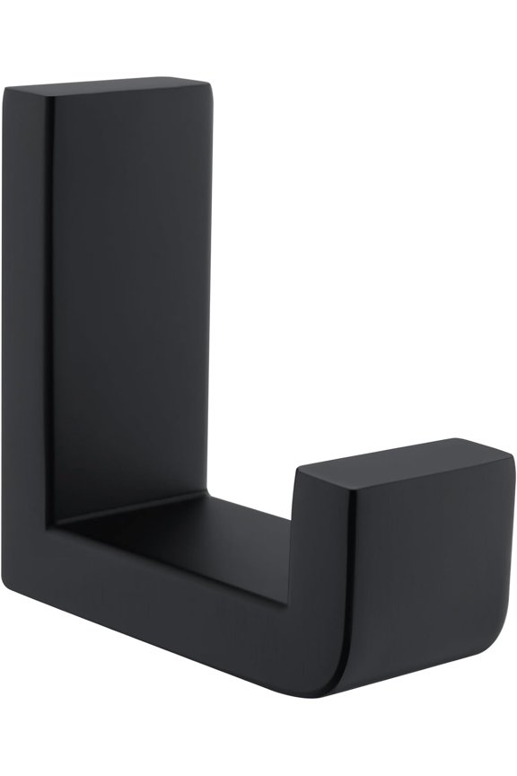-Robe Towel Hook, SUS 304 Stainless Steel Modern L Shape Practical Coat Hook, Utility Shower Towel Hanger for Bathroom Kitchen Home Storage (Matte Black)