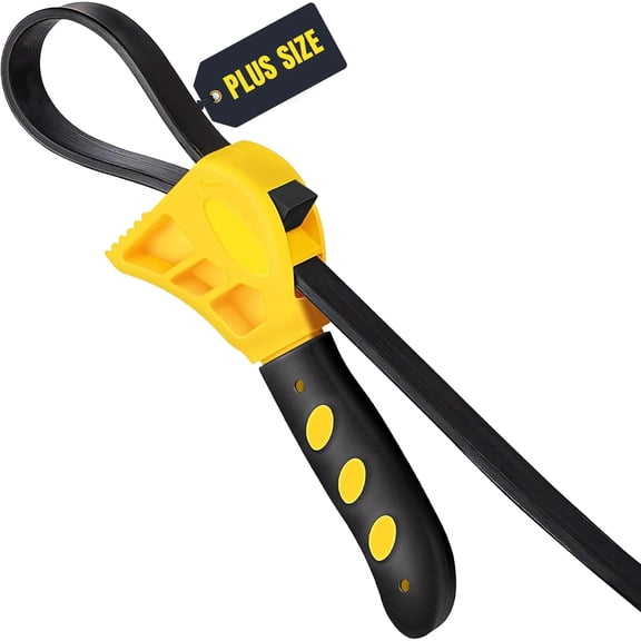 MKEUDQ-Rubber Strap Wrench, Large Adjustable Oil Filter Wrench & Oil Filter Removal Tool, Max Diameter 6" Pipe & Water Filter Tool for Shower Heads, Oil Filters, Jars & Plumbing Repairs