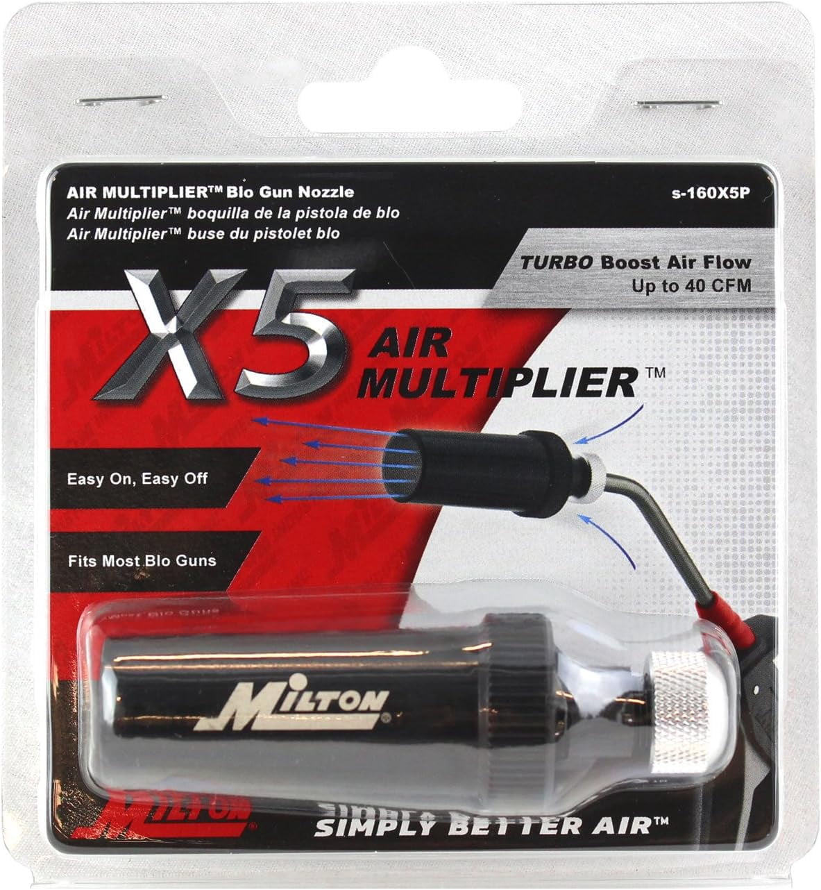 MKEUDQ-S-160X5P High Flow Venturi Air Multiplier Blow Gun Nozzle