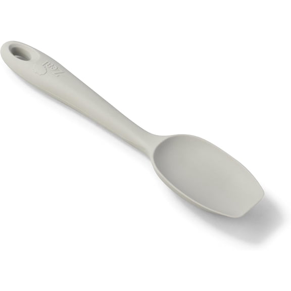 MKEUDQ-Scratch Non-Stick Spatula Spoon Small (7/20cm), Silicone, French Grey, 7-Inch