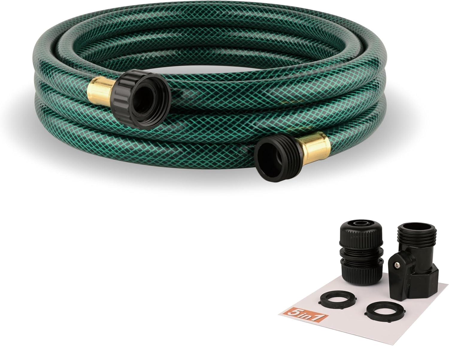 MKEUDQ-Short Hose 10FT Flexible for Connection: 1/2" PVC Water Hose Lightweight and Leakproof for Small Gardens Reels Drip Irrigation Outdoor Faucet Extension