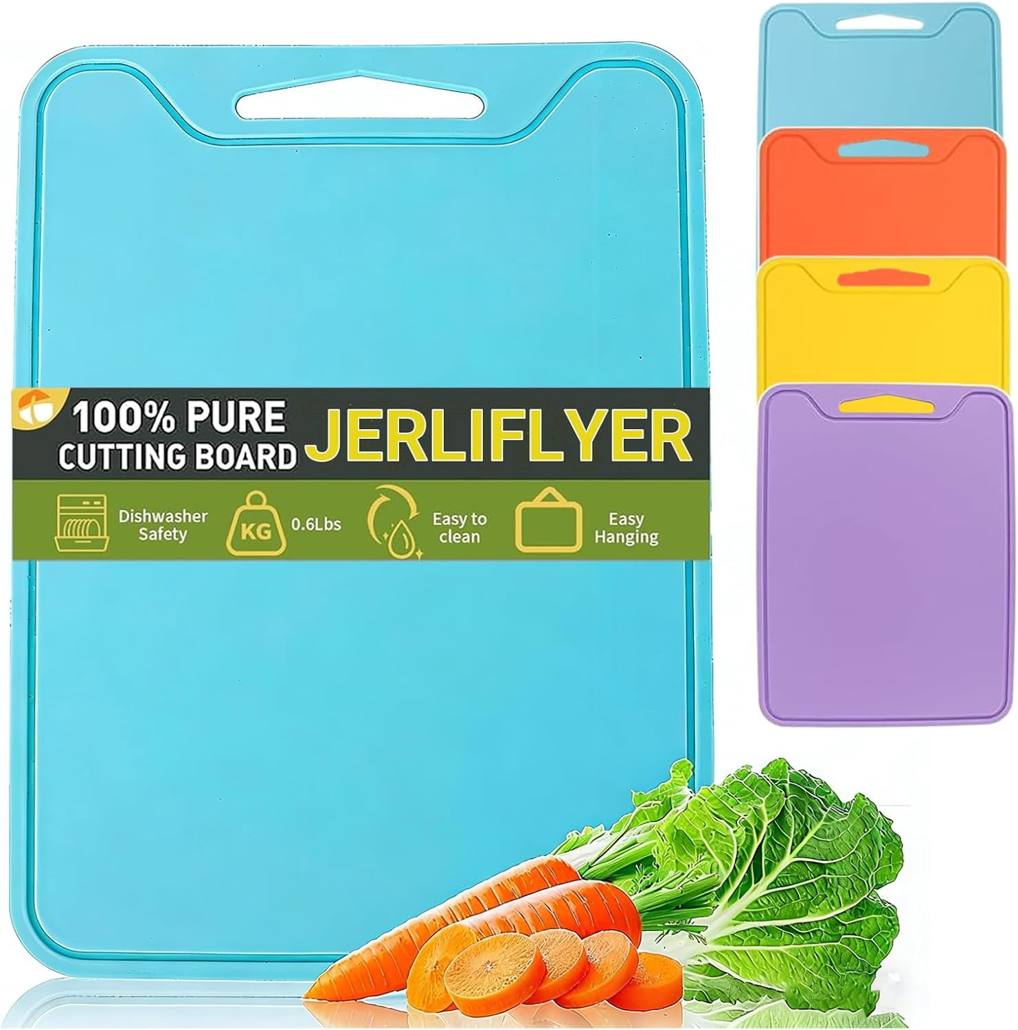 MKEUDQ-Silicone Cutting Board for Kitchen, 11.8''x 8.6'' Flexible Cutting Boards, BPA Free Non Slip Cutting Mat for Meat, Vegetables and Fruit,Dishwasher Safe (Blue)