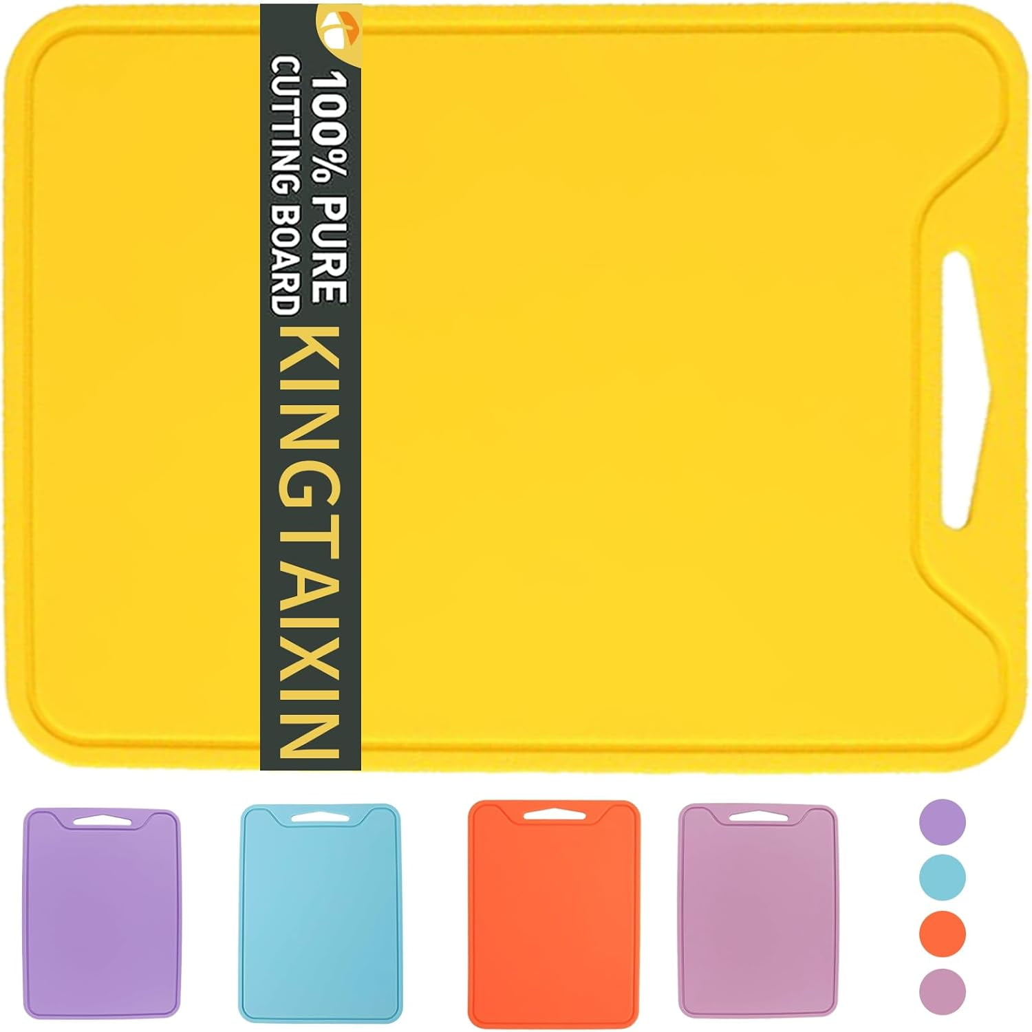 MKEUDQ-Silicone Cutting Boards For Kitchen 11.8''x 8.6'',BPA Free Flexible Cutting Board Kitchen Mat For Fruit and Vegetables,Dishwasher Safe,Suitable For Both Indoor and Outdoor Use(Yellow)