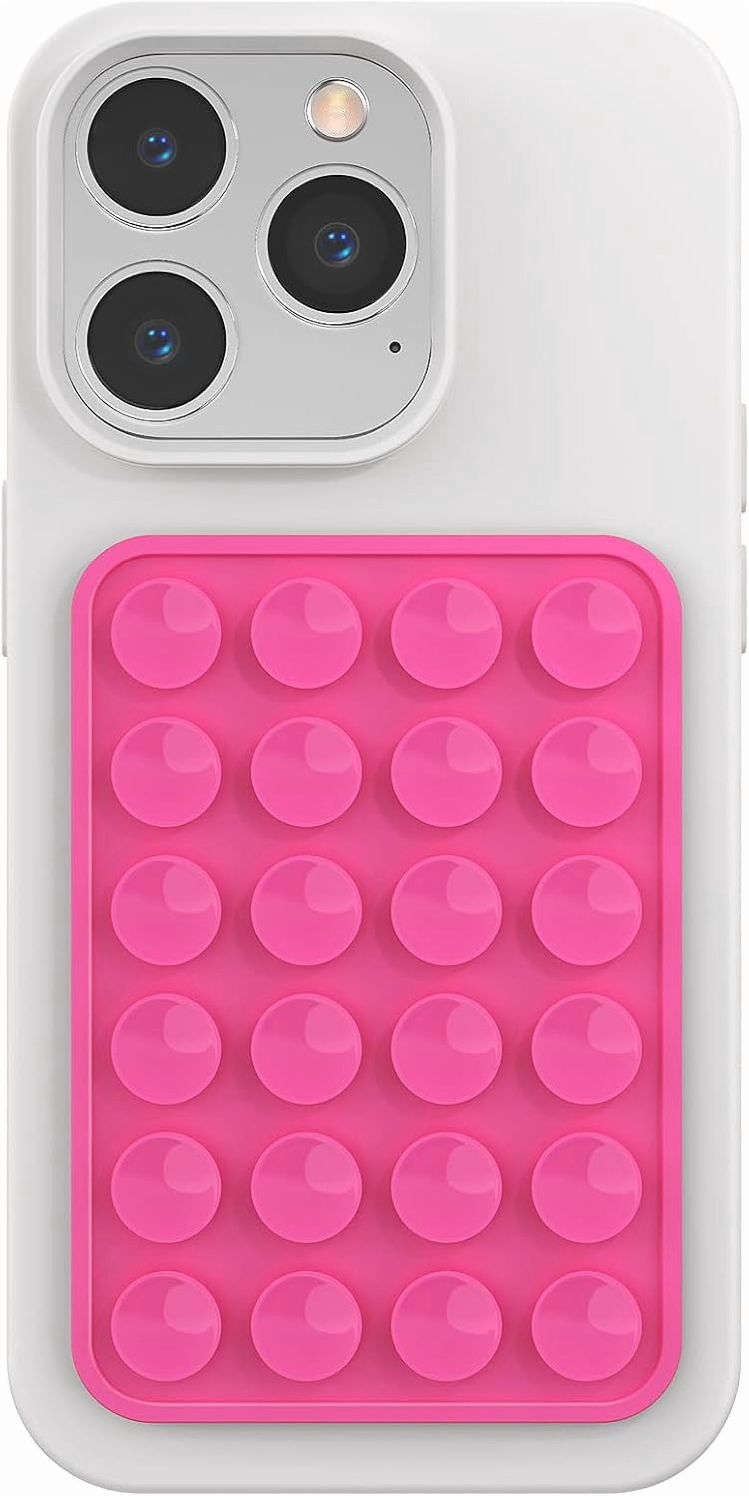 MKEUDQ-Silicone Phone Sticky Grip, Suction Phone Case Mount for iPhone and Android, Hands-Free Sticky Cell Phone Grip, Mobile Fidget Mirror Holder for Selfies and Videos
