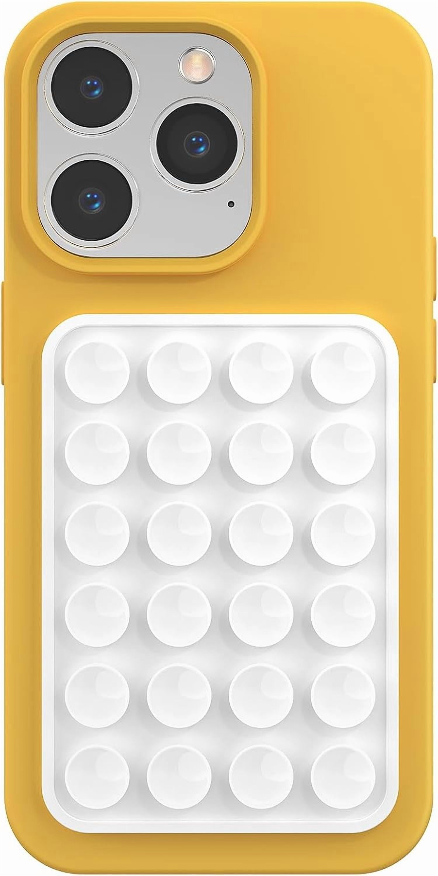 MKEUDQ-Silicone Phone Sticky Grip, Suction Phone Case Mount for iPhone and Android, Hands-Free Sticky Cell Phone Grip, Mobile Fidget Mirror Holder for Selfies and Videos