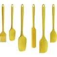 thumbnail image 1 of MKEUDQ-Silicone Rubber Spatula Set of 6, Cooking Brush for Oil, Rubber Spoon Spatula, Heat Resistant Non-Stick Flexible Scrapers or Baking, Cooking, and Mixing (Yellow), 1 of 2