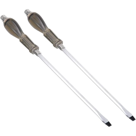 MKEUDQ-Slotted Impact Screwdriver 10 Inch Keystone Demolition Driver Magnetic with Strike Cap, 2Pcs