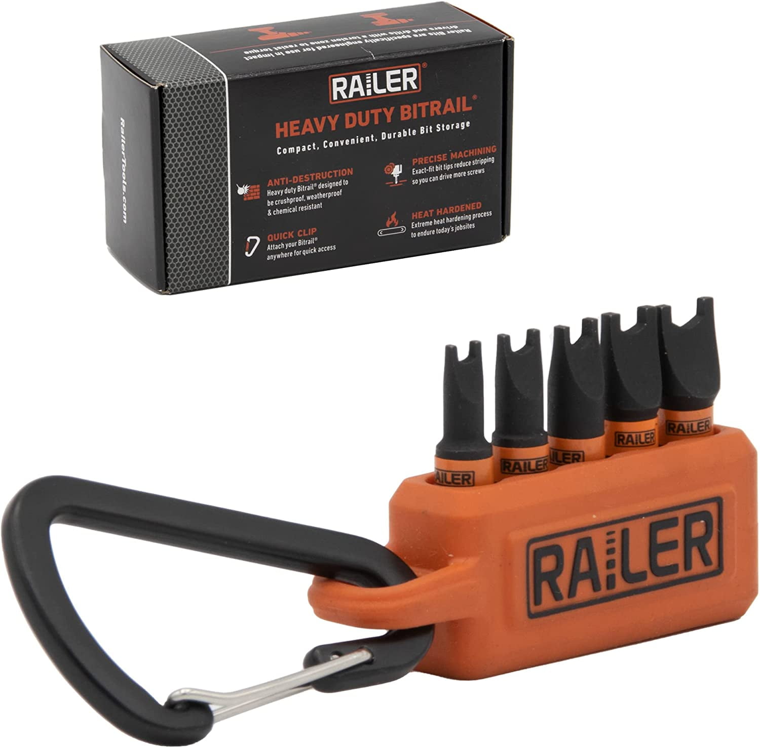 MKEUDQ-Spanner Screwdriver Bit Set - 5PC S2 Steel 1" Spanner Snake Eyes Impact Driver Bit Set With A Tool Storage Bit Holder & Carabiner