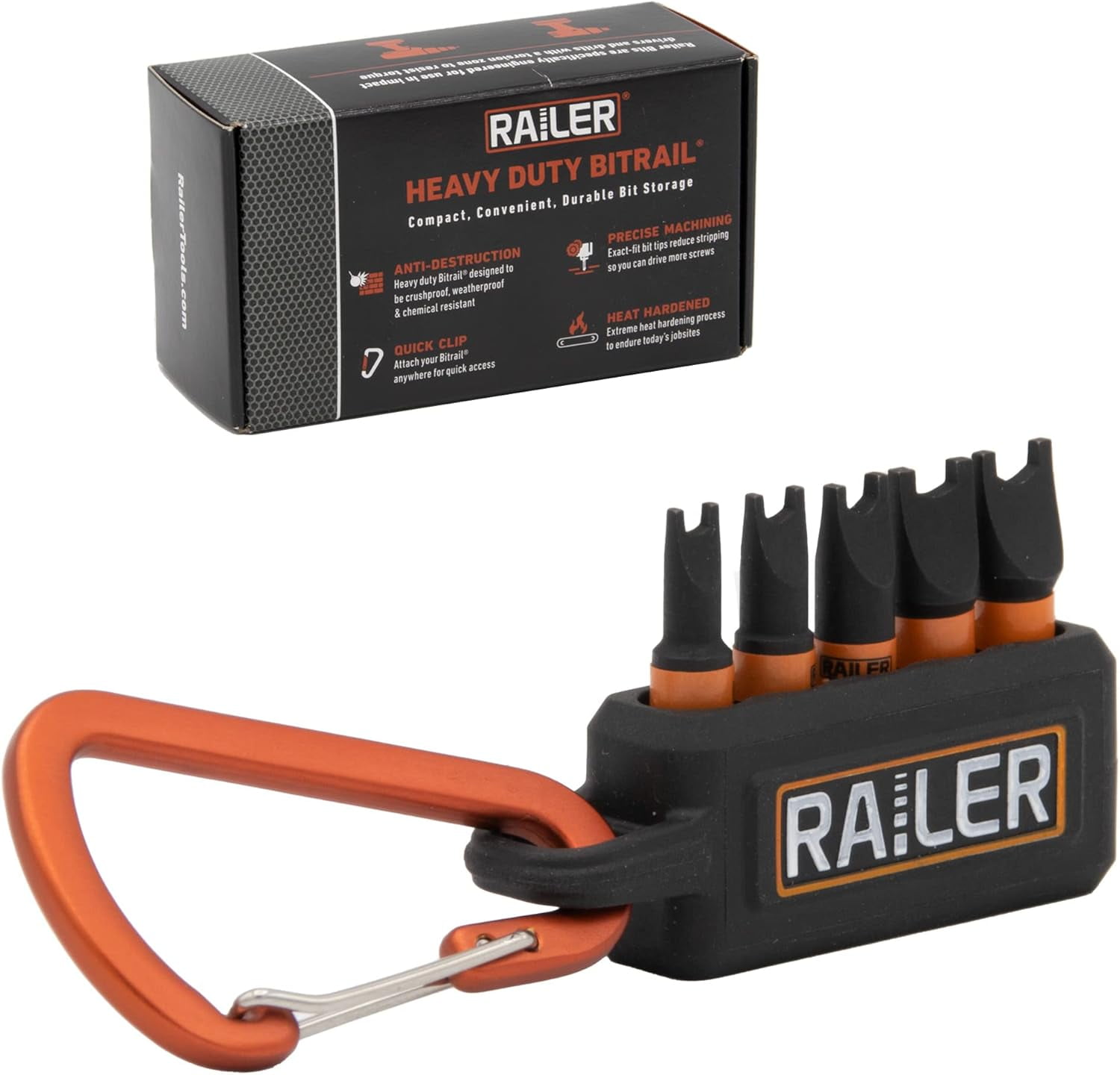 MKEUDQ-Spanner Screwdriver Bit Set - 5PC S2 Steel 1" Spanner Snake Eyes Impact Driver Bit Set With A Tool Storage Bit Holder & Carabiner