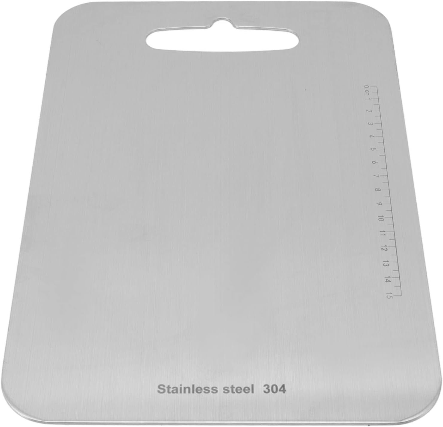 MKEUDQ-Stainless Steel Cutting Board, Double Sided Cutting Board for Kitchen, Cutting Mat Chopping Boards for Meat Fruit & Vegetable Various Cooking Tasks (7.87 * 11.42in)