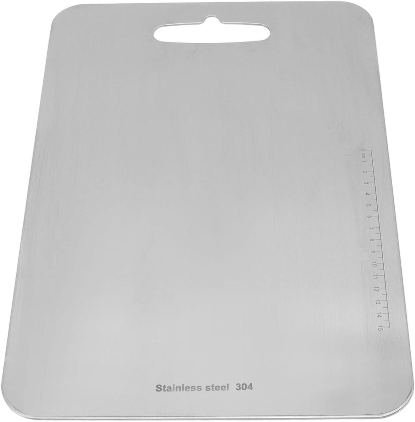 MKEUDQ-Stainless Steel Cutting Board, Double Sided Cutting Board for Kitchen, Cutting Mat Chopping Boards for Meat Fruit & Vegetable Various Cooking Tasks (9.84 * 14.17in)
