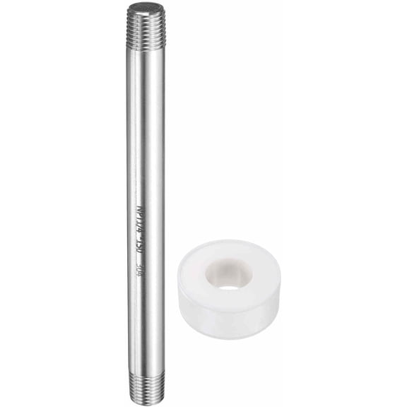 MKEUDQ-Stainless Steel Nipple Pipe Fitting 1/4" NPT x 1/4" NPT Male Threaded 6.02" Length Nipple Cast Pipe for Connecting Extending Beer Machine Bathroom Gas Air Plumbing
