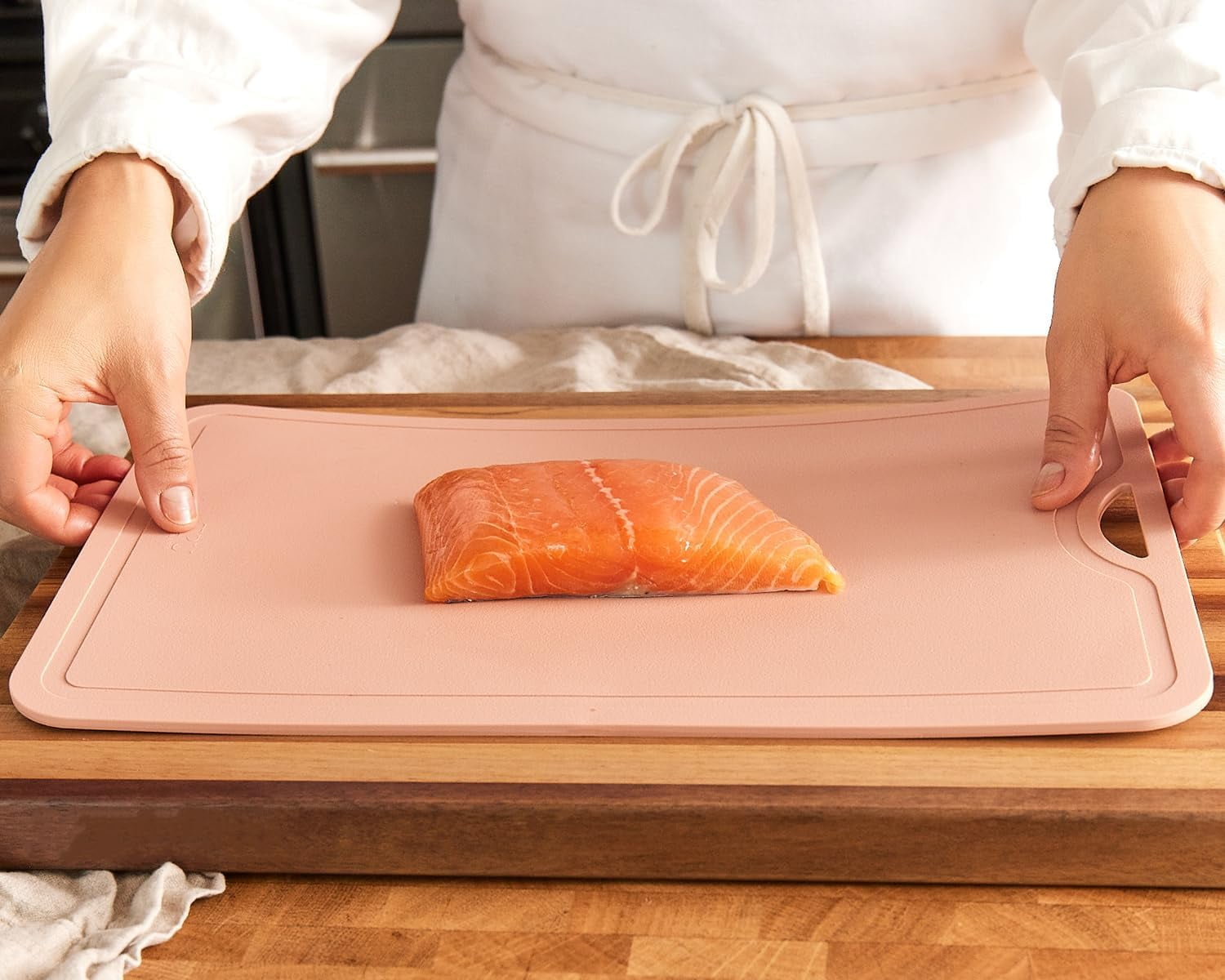 MKEUDQ-TPU Cutting Board Flexible Mat, 14.5" x 9" Nonslip Korean cutting board for kitchen, BPA Free Flexible Chopping Board, TPU Material Double-sided Dishwasher Safe
