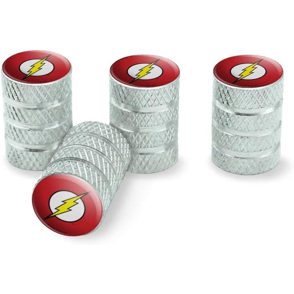 MKEUDQ-The Flash Lightning Bolt Logo Tire Rim Wheel Aluminum Valve Stem Caps