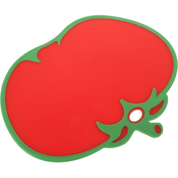 MKEUDQ-Tomato Shaped Cutting Board Plastic Kitchen Food Chopping Board Creative Fruit Cooking Mat for Veggies Cheese Fruit Meat Fish 31.80X26cm