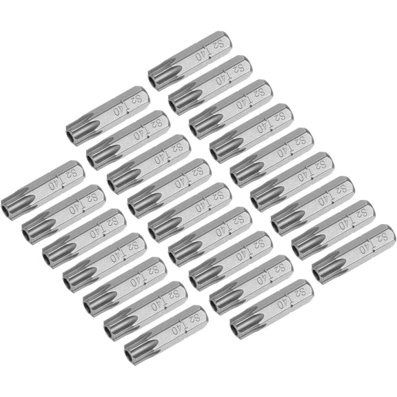 MKEUDQ-Torx Bits 1/4 Inch Hex Shank 25mm Length Magnetic Screwdriver T40 Screw Driver Bit S2 Alloy Steel 25pcs