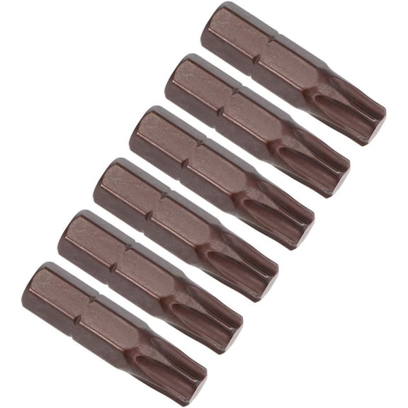 MKEUDQ-Torx Bits 6pcs 1/4 Inch Hex Shank Magnetic T35 Screwdriver Bit Set 25mm Length S2 Screw Driver Kit Tools