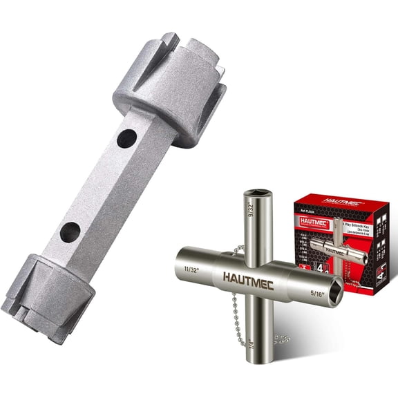 MKEUDQ-Tub Drain Remover Wrench Bundle with 4 Way Water Key