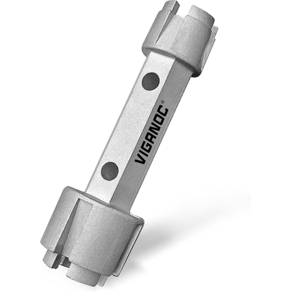 MKEUDQ-Tub Drain Remover Wrench, Tub Dual Ended Drain Wrench for Bath Drains, Shower Drain Heavy Duty Aluminum