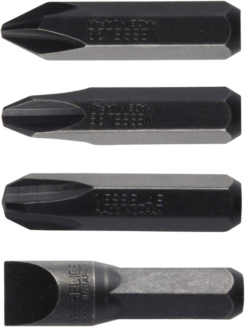 MKEUDQ-Vessel BS2500 Bit Set, Set of 4, For Impact Drivers