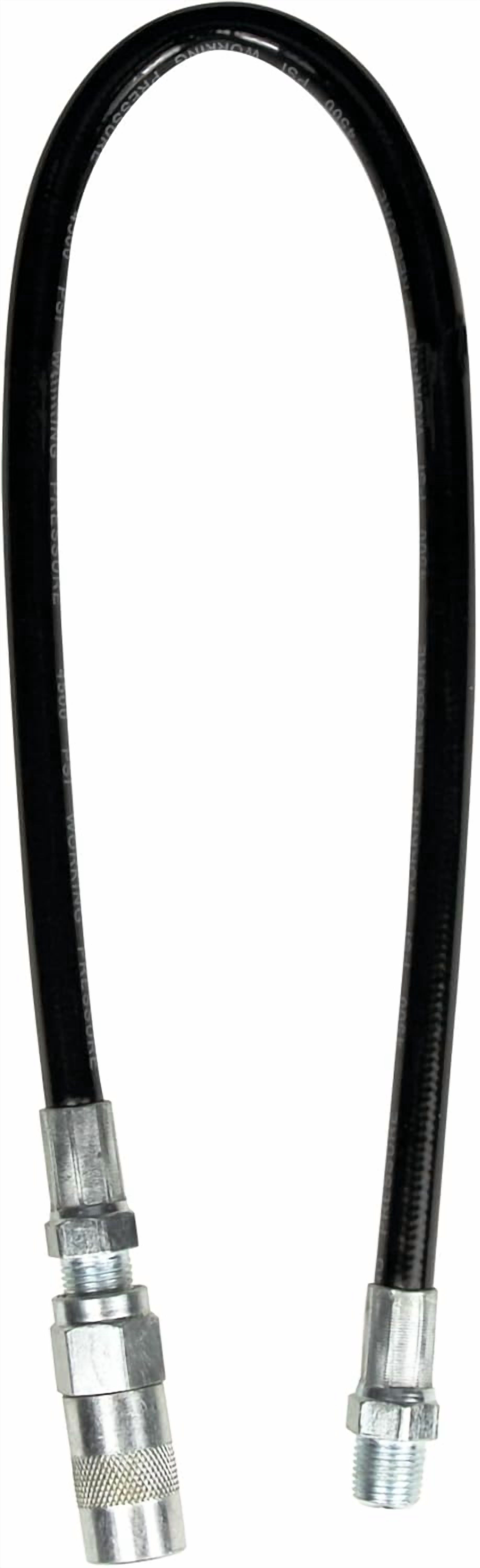 MKEUDQ-W54211 18-Inch Flex Grease Gun Hose Extension With Coupler, 4,500 Working PSI (1/8 NPT)