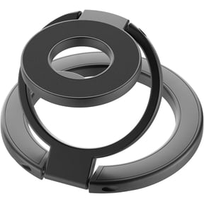 MKEUDQ-WARMBLE Ultra-Slim Dual-Magnetic Phone Holder Lightweight Ring Grip & Kickstand with Single-Layer Fold, 360 Adjustable for Videos & Gym Workouts, Compatible with iPhone Series & Car Mounts