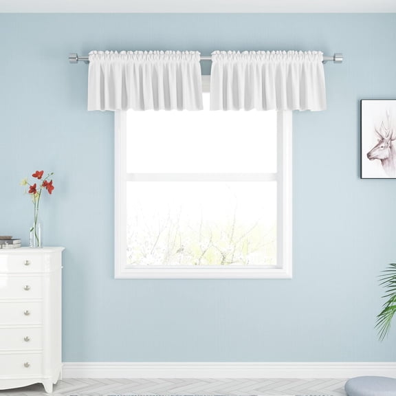 MKEUDQ-White Kitchen Tier Curtains 16 inches Long Over Sink Linen Textured Cafe Curtains Short Caravan Bathroom Privacy Small Mini Half Window Curtain Basement 2 Panels Rod Pocket