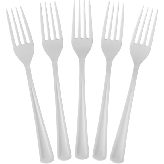 MKEUDQ-White Plastic Forks 50 Pieces White Forks Disposable Utensils Heavy Duty Plastic Cutlery Set Disposable Cutlery Sets Flatware Sets Silverware Set For Party Supplies & Party Tableware