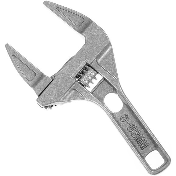 MKEUDQ-Wrench Short Shank 6-68 mm Large Openings Bathroom Aluminum Alloy Spanner Wrenches Repair Tool for Plastic Plumbing Tube Washbasin Nut Disassembly