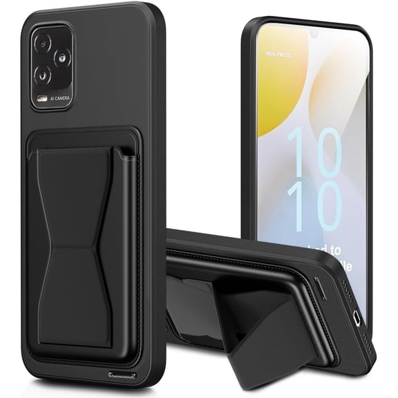 MKEUDQ-case for BLU View 5 Pro Phone Case with Card Holder & Stand Shockproof Full Body Protective Cover case for BLU View 5 Pro - Black