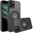 thumbnail image 1 of MKEUDQ-for iPhone 11 pro max Case [Compatible with Magsafe]Translucent Matte Phone Cover, [10 FT Military Grade Drop Protection] Slim Durable Shockproof Protective Bumper (Black Magnetic, iPhone 11 p, 1 of 4