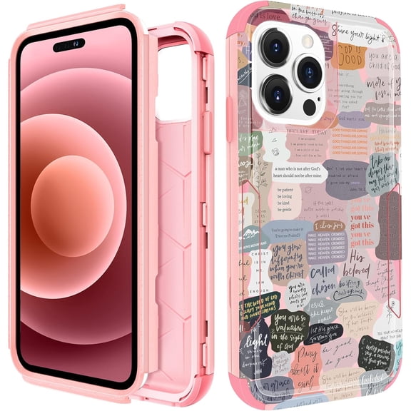 MKEUDQ-for iPhone 14 Pro Max Case - Women Cute Girls Phone Cover Cool Aesthetic Unique Design Teen Qoutes Heavy Duty Protective Shockproof Military Grade Funda for iPhone 14 Pro Max