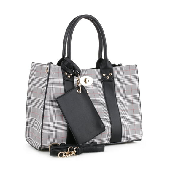 MKF Collection 3 Pieces Elissa Satchel Handbag, Pouch and Coin Purse by Mia K
