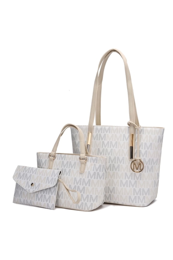 Aylet Tote Bag with Mini Handbag and Wristlet Pouch 3 Pieces Set by Mia K.