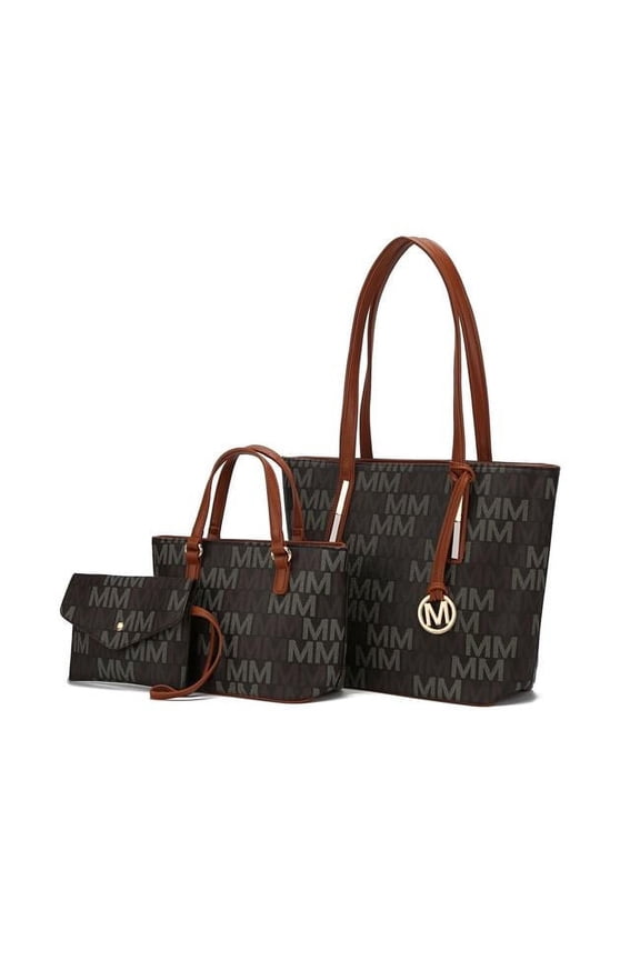 Aylet Tote Bag with Mini Handbag and Wristlet Pouch 3 Pieces Set by Mia K.