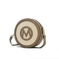 thumbnail image 1 of MKF Collection Acacia Circle Crossbody Bag for Women, Vegan Leather Handbag Round Purse By Mia K - Taupe, 1 of 6