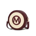 thumbnail image 1 of MKF Collection Acacia Circle Crossbody Bag for Women, Vegan Leather Handbag Round Purse By Mia K - Wine Red, 1 of 6