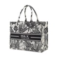 thumbnail image 1 of MKF Collection Adorabella Women's Large Tote Handbag Canvas Botanical Print Design by Mia K. - Black, 1 of 7