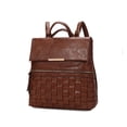 thumbnail image 1 of MKF Collection Alba Women Convertible Backpack Bag Vegan Leather Bookbag Purse Handbag Fashion Travel Daypack Bag by Mia K - Cognac Brown, 1 of 8