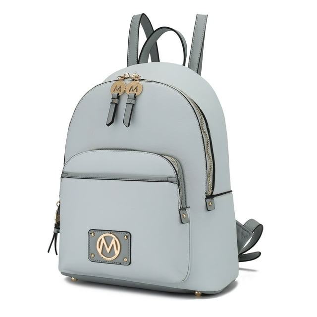 MKF Collection Alice Vegan Leather Women's Backpack by Mia k. - Light Blue