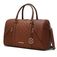 thumbnail image 1 of MKF Collection Allegra Vegan Leather Women's Duffle Bag, Functional Weekender Purse Handbag by Mia K - Brown, 1 of 10